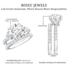 IGI Certified 4 Carat Lab Grown Diamond Engagement Ring with Enhancer Lab - ( E-VS1 ) - Rosec Jewels