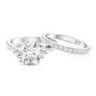 IGI Certified 4 Carat Lab Grown Diamond Engagement Ring with Enhancer Lab - ( E-VS1 ) - Rosec Jewels