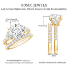 IGI Certified 4 Carat Lab Grown Diamond Engagement Ring with Enhancer Lab - ( E-VS1 ) - Rosec Jewels