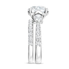 Rosec Jewels-IGI Certified Lab Grown Diamond 4 Carat Engagement Ring with Ring Guard
