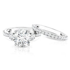 Rosec Jewels-IGI Certified Lab Grown Diamond 4 Carat Engagement Ring with Ring Guard