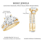 Rosec Jewels-IGI Certified Lab Grown Diamond 4 Carat Engagement Ring with Ring Guard