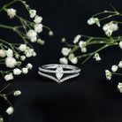 Marquise Cut Lab Grown Diamond Bridal Ring Set for Her Lab - ( EF-VS ) - Rosec Jewels