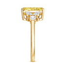 Rosec Jewels-IGI Verified Radiant Cut Lab Grown Yellow Diamond 4 Carat Engagement Ring