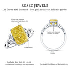 IGI Certified Celtic Design Engagement Ring with Radiant Cut 3 Carat Lab Grown Diamond Vivid Yellow - VS1 - Rosec Jewels