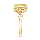 IGI Certified Celtic Design Engagement Ring with Radiant Cut 3 Carat Lab Grown Diamond Vivid Yellow - VS1 - Rosec Jewels