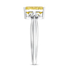 Rosec Jewels-IGI Graded Lab Grown 2 Carat Yellow Diamond Radiant Cut Engagement Ring