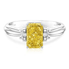 Rosec Jewels-IGI Graded Lab Grown 2 Carat Yellow Diamond Radiant Cut Engagement Ring