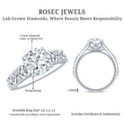 Rosec Jewels-3 Carat Cushion Cut Lab Grown Diamond Vintage Engagement Ring with IGI Certificate