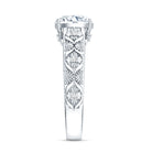 Rosec Jewels-3 Carat Cushion Cut Lab Grown Diamond Vintage Engagement Ring with IGI Certificate