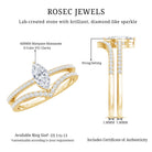 Marquise Cut Moissanite Engagement Ring with Enhancer D-VS1 - Rosec Jewels