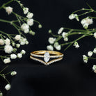 Marquise Cut Moissanite Engagement Ring with Enhancer D-VS1 - Rosec Jewels