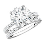 Rosec Jewels-4 Carat Lab Grown Diamond Bridal Ring Set with IGI Certificate