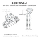 Rosec Jewels-4 Carat Lab Grown Diamond Bridal Ring Set with IGI Certificate