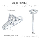Rosec Jewels-IGI Graded Lab Created 2 Carat Diamond Teardrop Engagement Ring with Side Stones