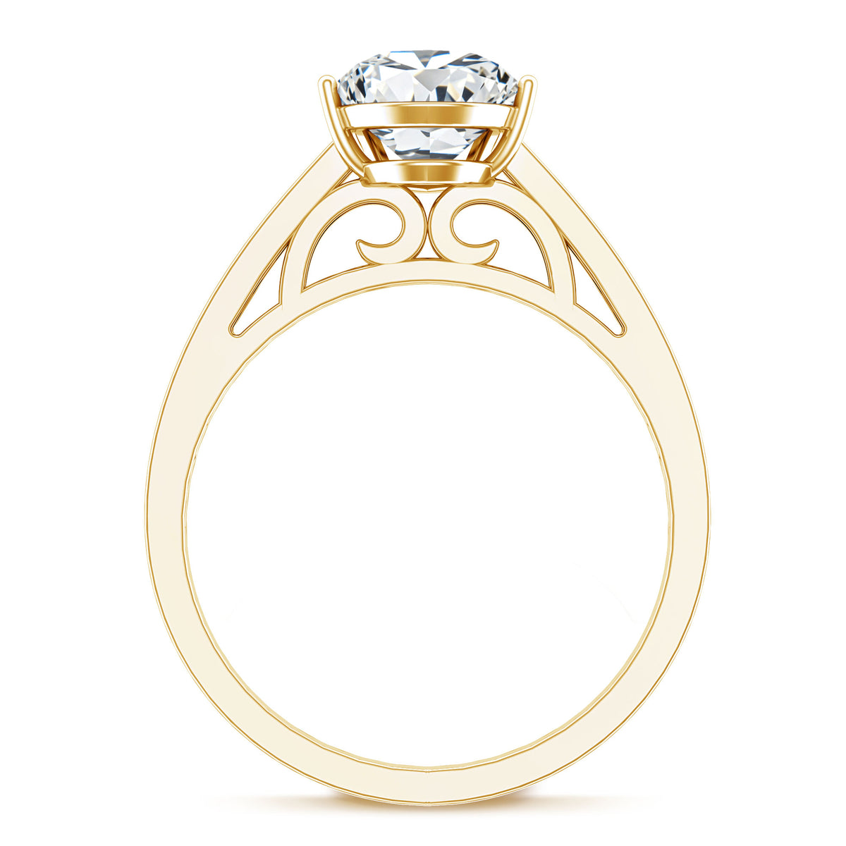 Rosec Jewels-IGI Graded Lab Created 2 Carat Diamond Teardrop Engagement Ring with Side Stones
