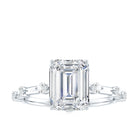 Rosec Jewels-Lab Grown 3 Carat Diamond Emerald Cut Engagement Ring with IGI Certificate