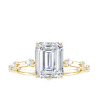 Rosec Jewels-Lab Grown 3 Carat Diamond Emerald Cut Engagement Ring with IGI Certificate