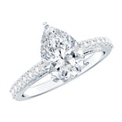 Rosec Jewels-IGI Verified 2 Carat Lab Created Diamond Pear Engagement Ring for Women