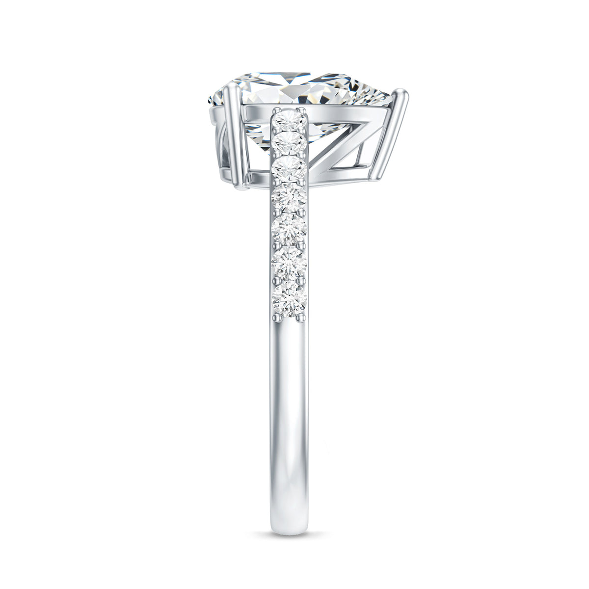 Rosec Jewels-IGI Verified 2 Carat Lab Created Diamond Pear Engagement Ring for Women