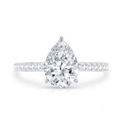 Rosec Jewels-IGI Verified 2 Carat Lab Created Diamond Pear Engagement Ring for Women