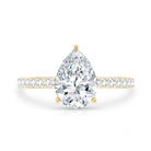 Rosec Jewels-IGI Verified 2 Carat Lab Created Diamond Pear Engagement Ring for Women