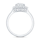 Certified Lab Grown 1 Carat Diamond Oval Halo Engagement Ring Lab - ( EF-VS ) - Rosec Jewels