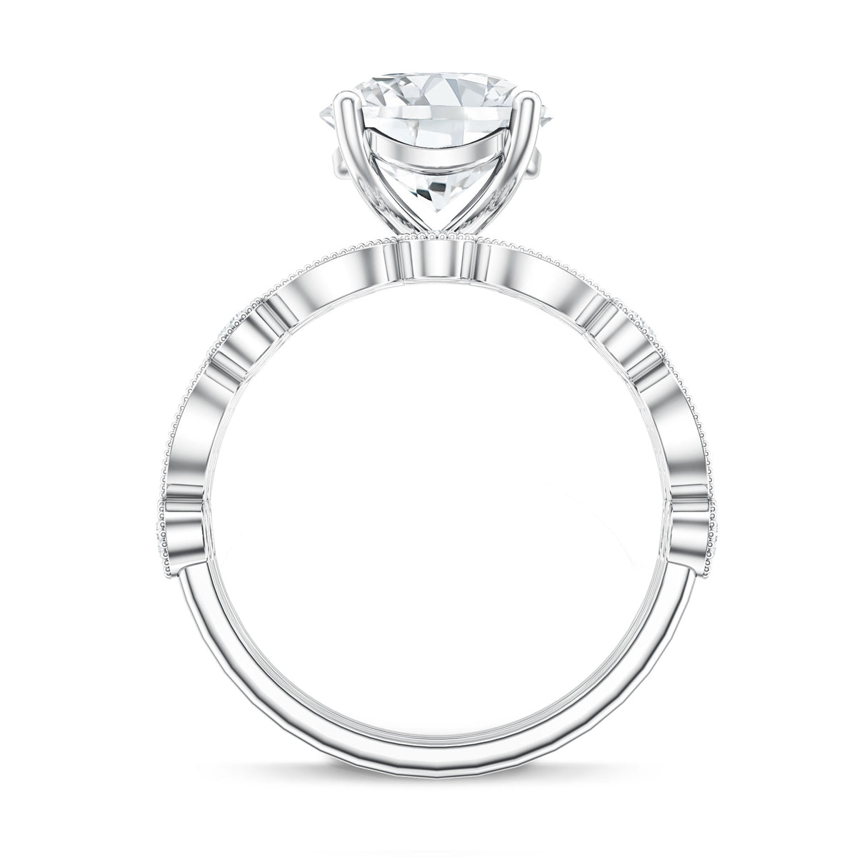 3 Carat Lab Grown Diamond Designer Wedding Ring Set IGI Certified Lab - ( E-VS1 ) - Rosec Jewels