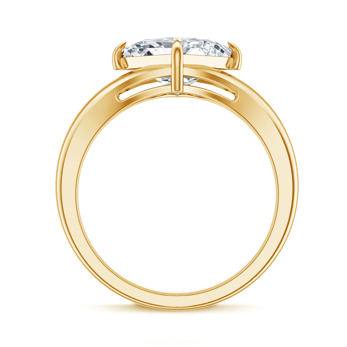 Solitaire Lab Grown 3 Carat Diamond Princess Cut Engagement Ring IGI Verified Lab - ( E-VS1 ) - Rosec Jewels