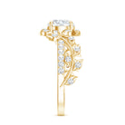 IGI Verified Nature Inspired Engagement Ring with 2 Carat Lab Grown Diamond Lab - ( E-VS1 ) - Rosec Jewels
