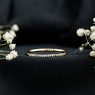 Certified Natural Diamond Stackable Wedding Ring Natural - ( HI-SI ) - Rosec Jewels