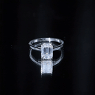 Rosec Jewels-Certified 7X9mm Moissanite Emerald Cut Engagement Ring