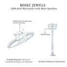 Rosec Jewels-3 Carat Princess Cut Moissanite Solitaire Engagement Ring