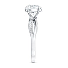 1 Carat Certified Moissanite Oval Engagement Ring with Infinity Band D-VS1 - Rosec Jewels