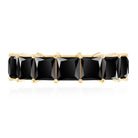 Certified Princess Cut Lab Grown Black Diamond Eternity Ring for Women AAAA ( Synthetic ) - Rosec Jewels