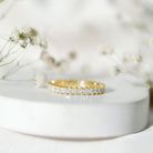 Rosec Jewels-Princess Cut Cubic Zirconia Eternity Wedding Band Ring with Certificate