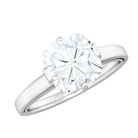 3 Carat Cushion Cut Moissanite Solitaire Engagement Ring with Certificate D-VS1 - Rosec Jewels