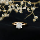3 Carat Cushion Cut Moissanite Solitaire Engagement Ring with Certificate D-VS1 - Rosec Jewels