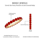Rosec Jewels-Shared Prong Set Round Created Ruby Full Eternity Band Ring