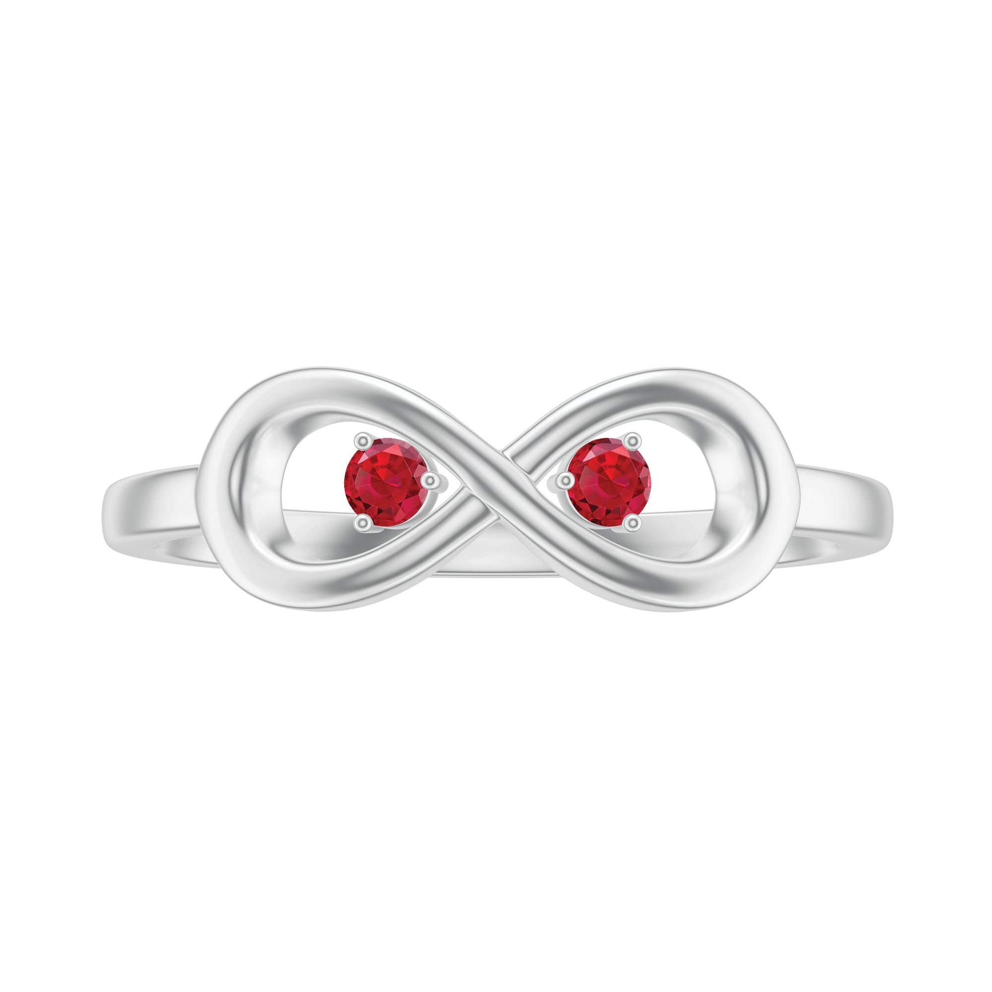 Rosec Jewels-Lab Created Ruby Infinity Promise Ring