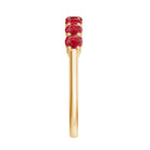 1 Carat Lab Created Ruby Half Eternity Wedding Band AAAA - Rosec Jewels