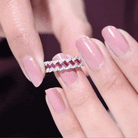 Natural Baguette Ruby Half Eternity Band with Diamond AAA - Rosec Jewels