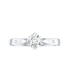 Rosec Jewels-Floral Set Moissanite Solitaire Promise Ring for Her
