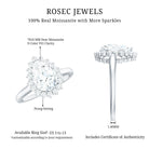Certified Pear Cut Engagement Ring With Moissanite D-VS1 - Rosec Jewels