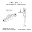 1 CT Round Shape Moissanite Crossover Infinity Ring D-VS1 - Rosec Jewels