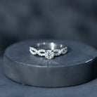 1 CT Round Shape Moissanite Crossover Infinity Ring D-VS1 - Rosec Jewels