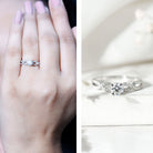 1 CT Round Shape Moissanite Crossover Infinity Ring D-VS1 - Rosec Jewels
