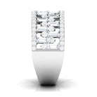 Rosec Jewels-Designer Round and Baguette Cut Zircon Wedding Band