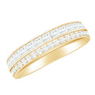 Certified Real Diamond Half Eternity Wedding Band Natural - ( HI-SI ) - Rosec Jewels