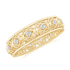 3/4 CT Moissanite Celtic Knot Gold Band Ring Moissanite - ( D-VS1 ) - Color and Clarity - Rosec Jewels